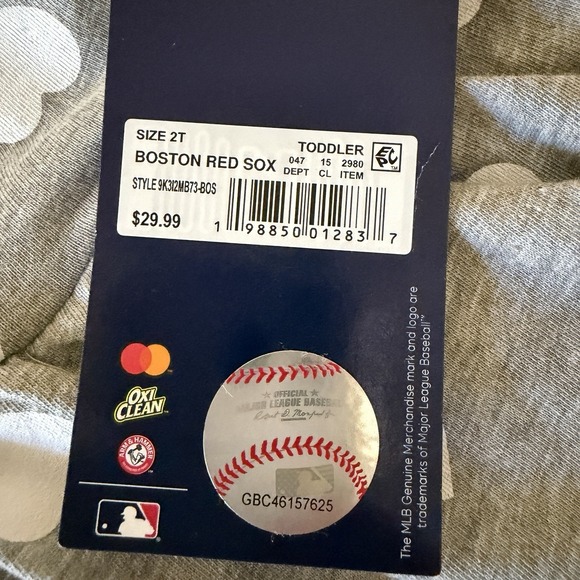 MLB Boston Red Sox Toddler Girls Baseball Heart Print Dress in Grey, 2T NWT - Picture 5 of 7